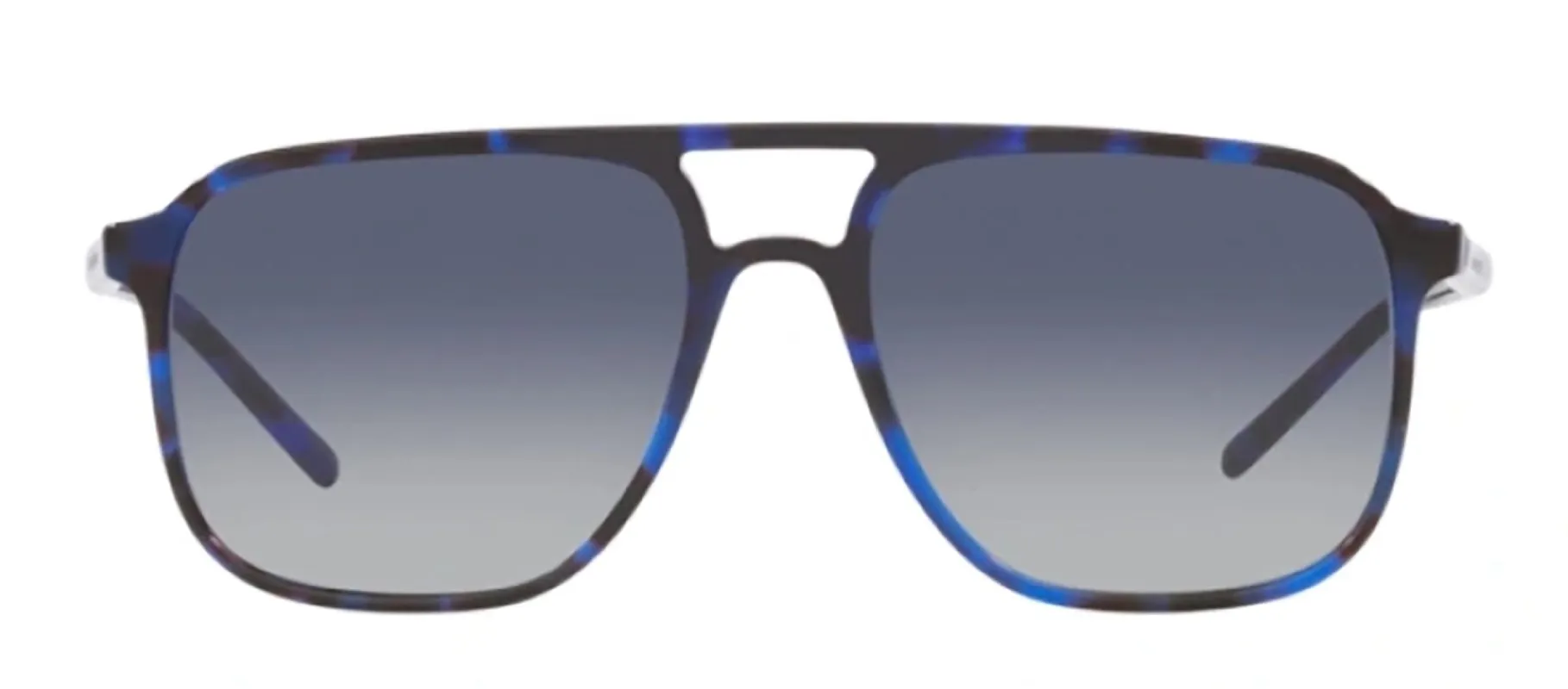 Dolce & Gabbana DG 4423F 33924L Pilot Plastic Blue Havana Sunglasses with Light Grey Dark Blue Gradient Lens made by Gaffos