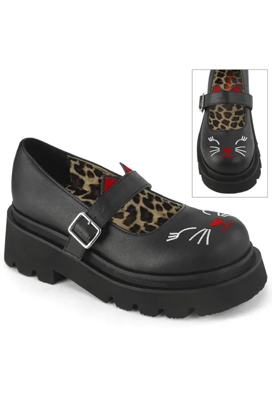 Make Kitty Cat Meow Mary Janes [RENEGADE-56] sold by Vampire Freaks