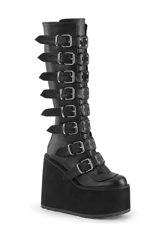Death Stomp Punk Platform Boots [SWI815/B/PU] sold by Vampire Freaks
