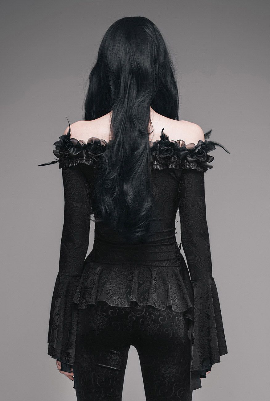 Gothic Coquette Off Shoulder Top sold by Vampire Freaks product image thumbnail 4