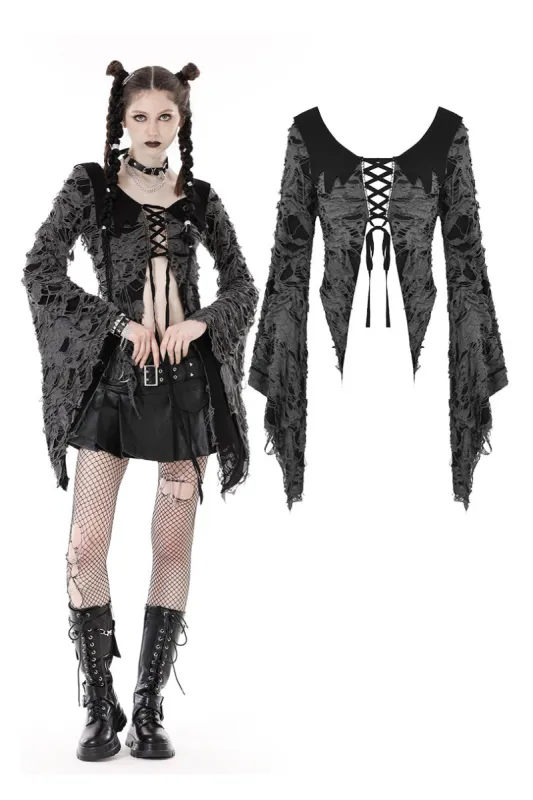 Witch Bones Tattered Top sold by Vampire Freaks