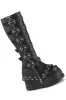 Black Mausoleum Knee-High Boots [STOMP-223] sold by Vampire Freaks