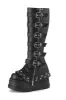 Black Mausoleum Knee-High Boots [STOMP-223] sold by Vampire Freaks