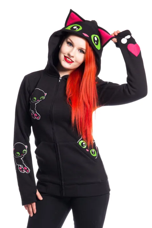 Black Cat Hoodie [BLACK] sold by Vampire Freaks