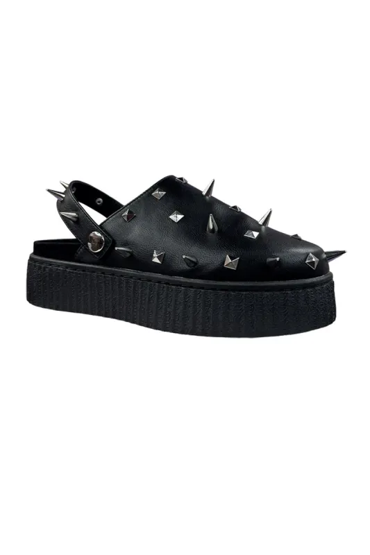 Grave Spike Platforms [BLACK/SILVER] sold by Vampire Freaks