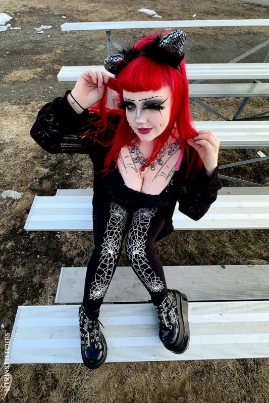 Spiderweb Leggings sold by Vampire Freaks