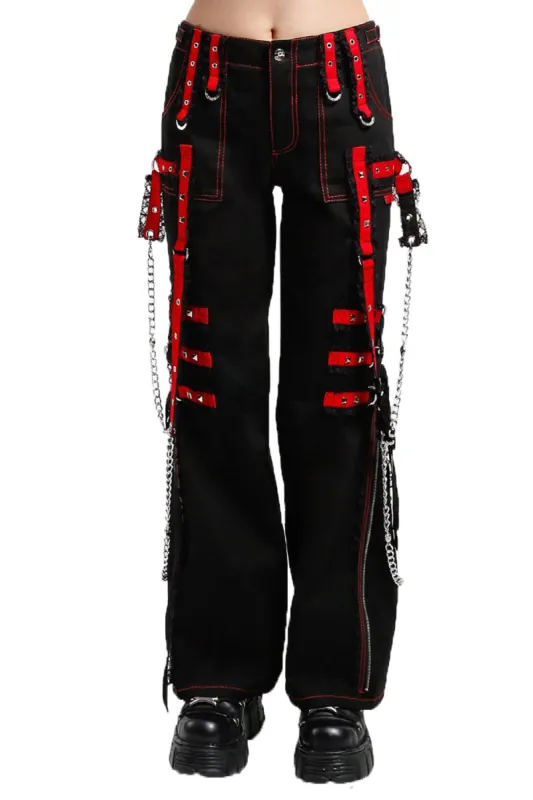 Tripp Midnight Dark Street Chain Pants [Black/Red] sold by Vampire Freaks