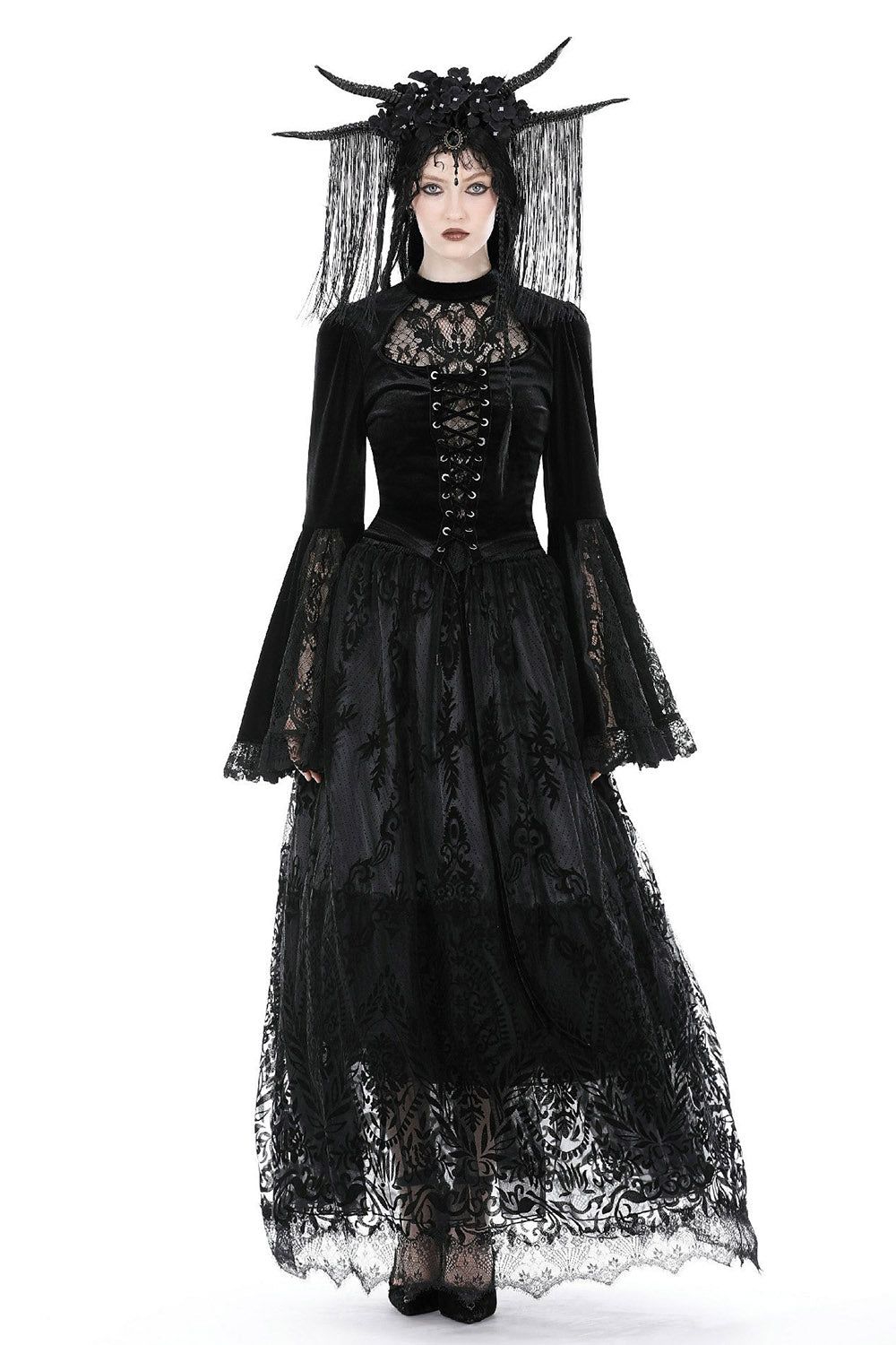 Nigh Sabbath Velvet Victorian Top sold by Vampire Freaks product image thumbnail 4