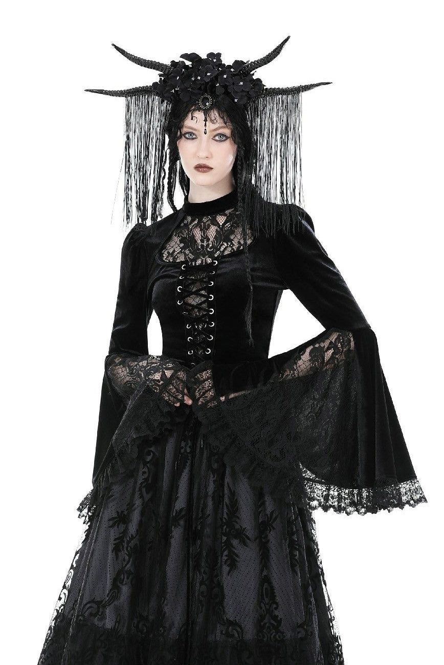 Nigh Sabbath Velvet Victorian Top sold by Vampire Freaks product image thumbnail 2
