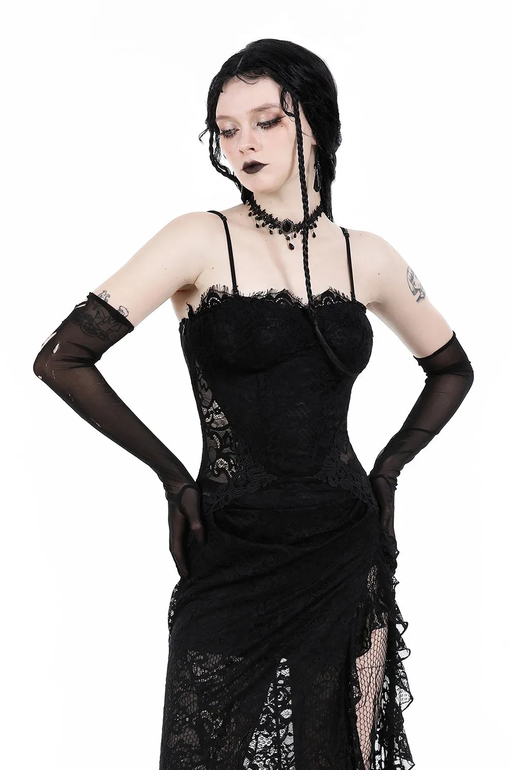 Black Lantern Lace Dress sold by Vampire Freaks product image thumbnail 3