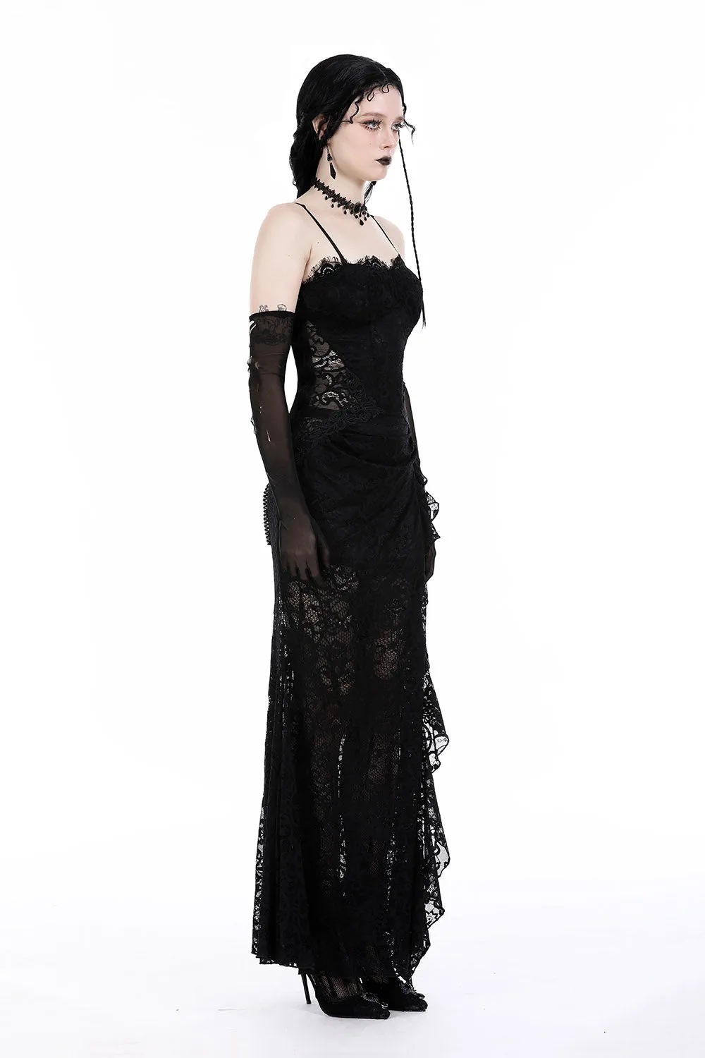 Black Lantern Lace Dress sold by Vampire Freaks product image thumbnail 4