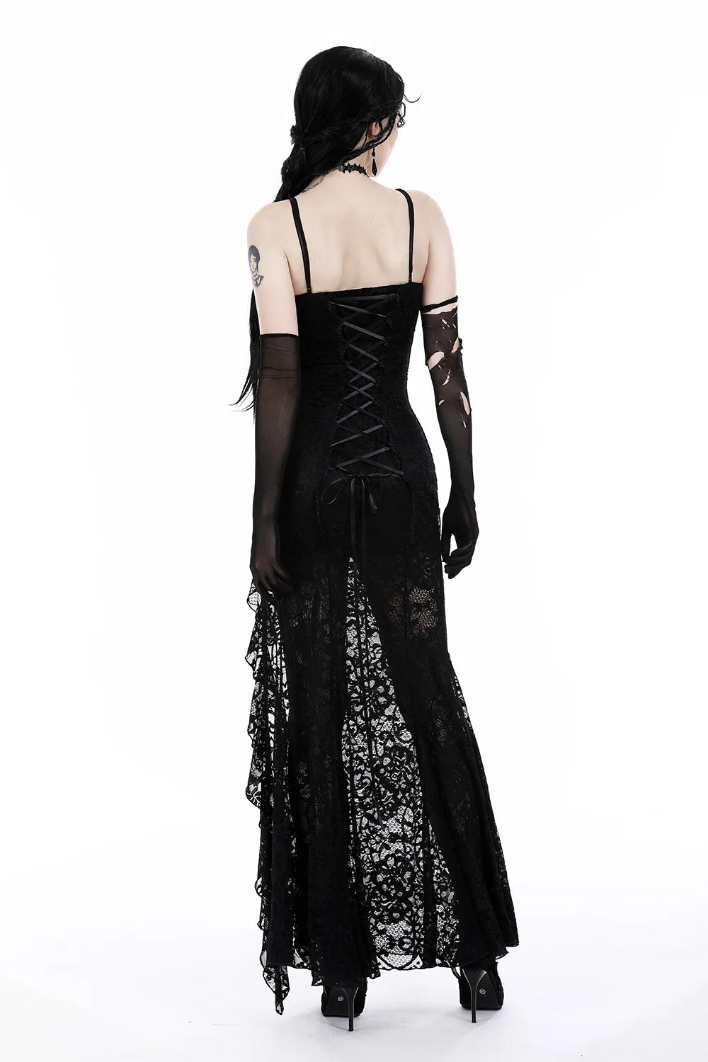 Black Lantern Lace Dress sold by Vampire Freaks product image thumbnail 5