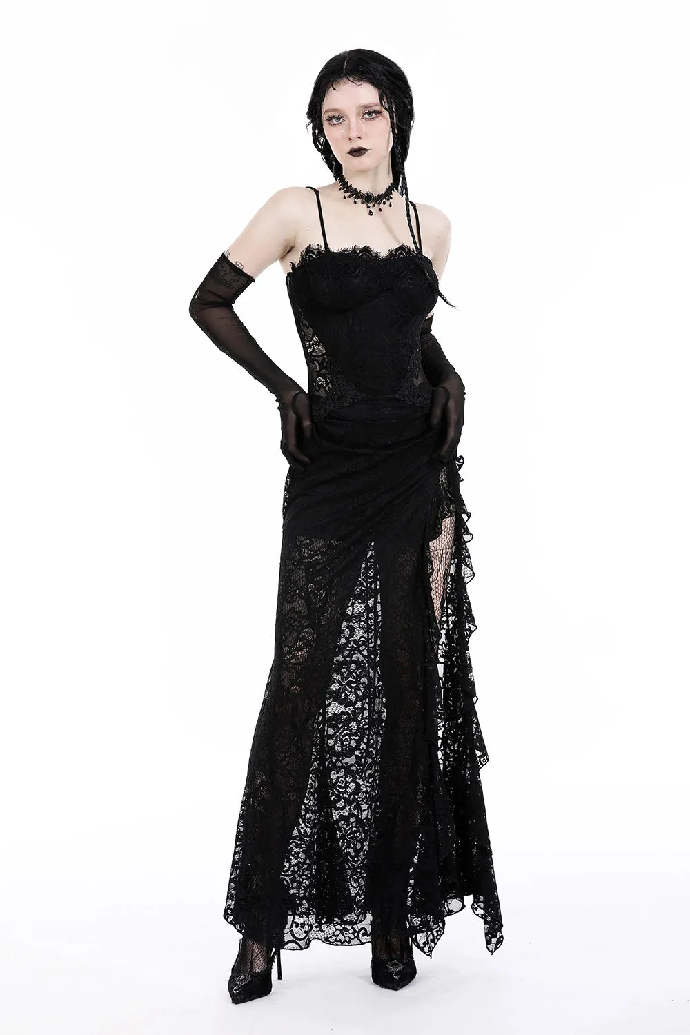 Black Lantern Lace Dress sold by Vampire Freaks product image thumbnail 2