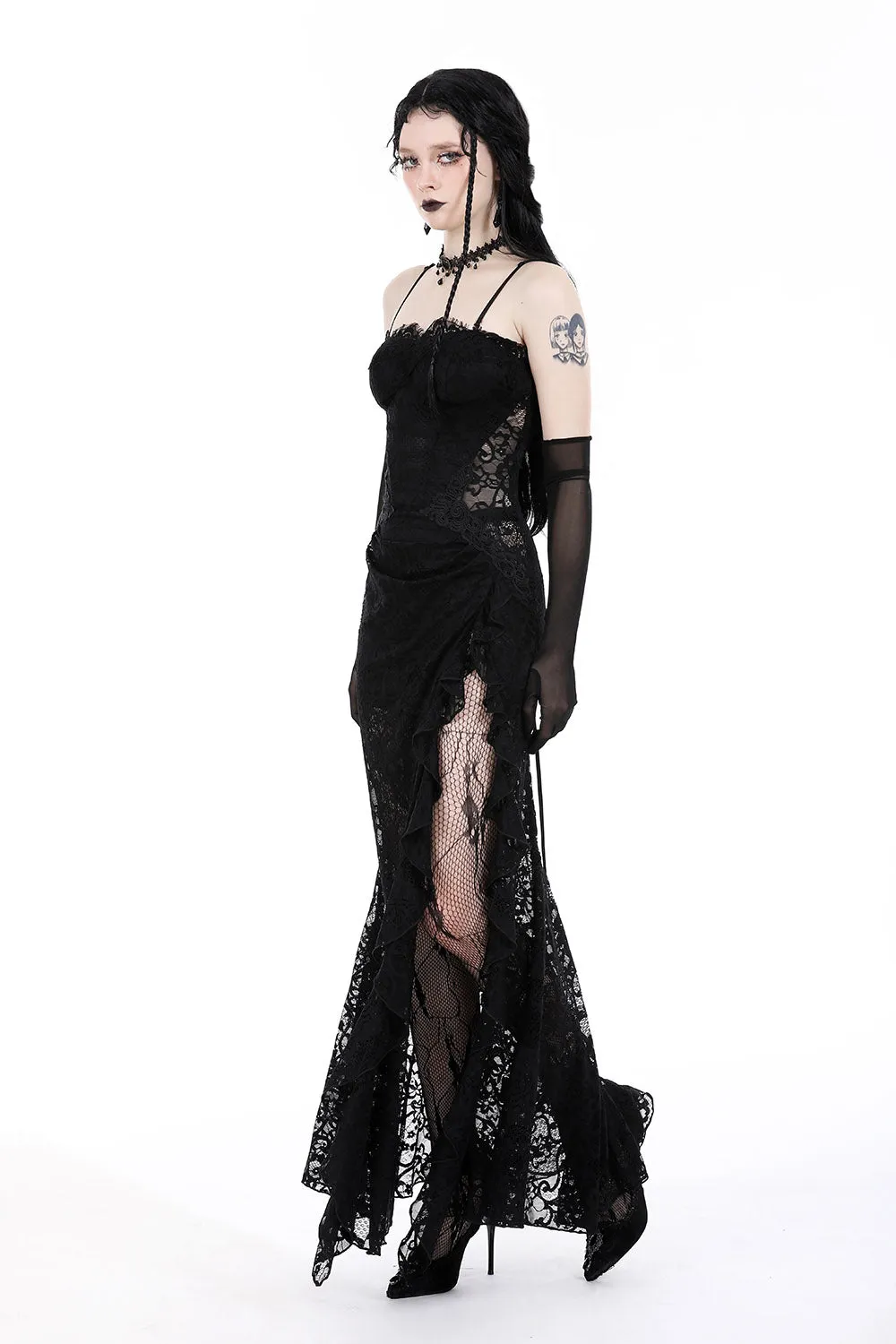Black Lantern Lace Dress sold by Vampire Freaks