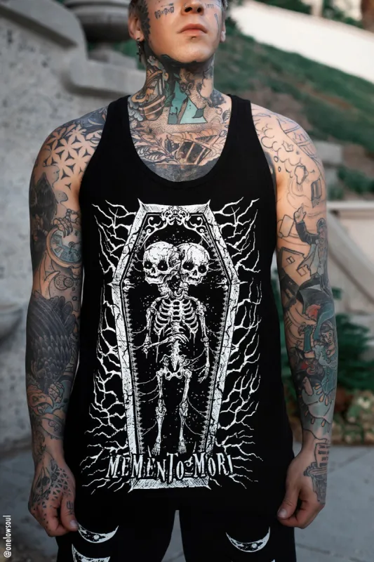 Memento Mori Conjoined Skeleton Twins T-shirt sold by Vampire Freaks