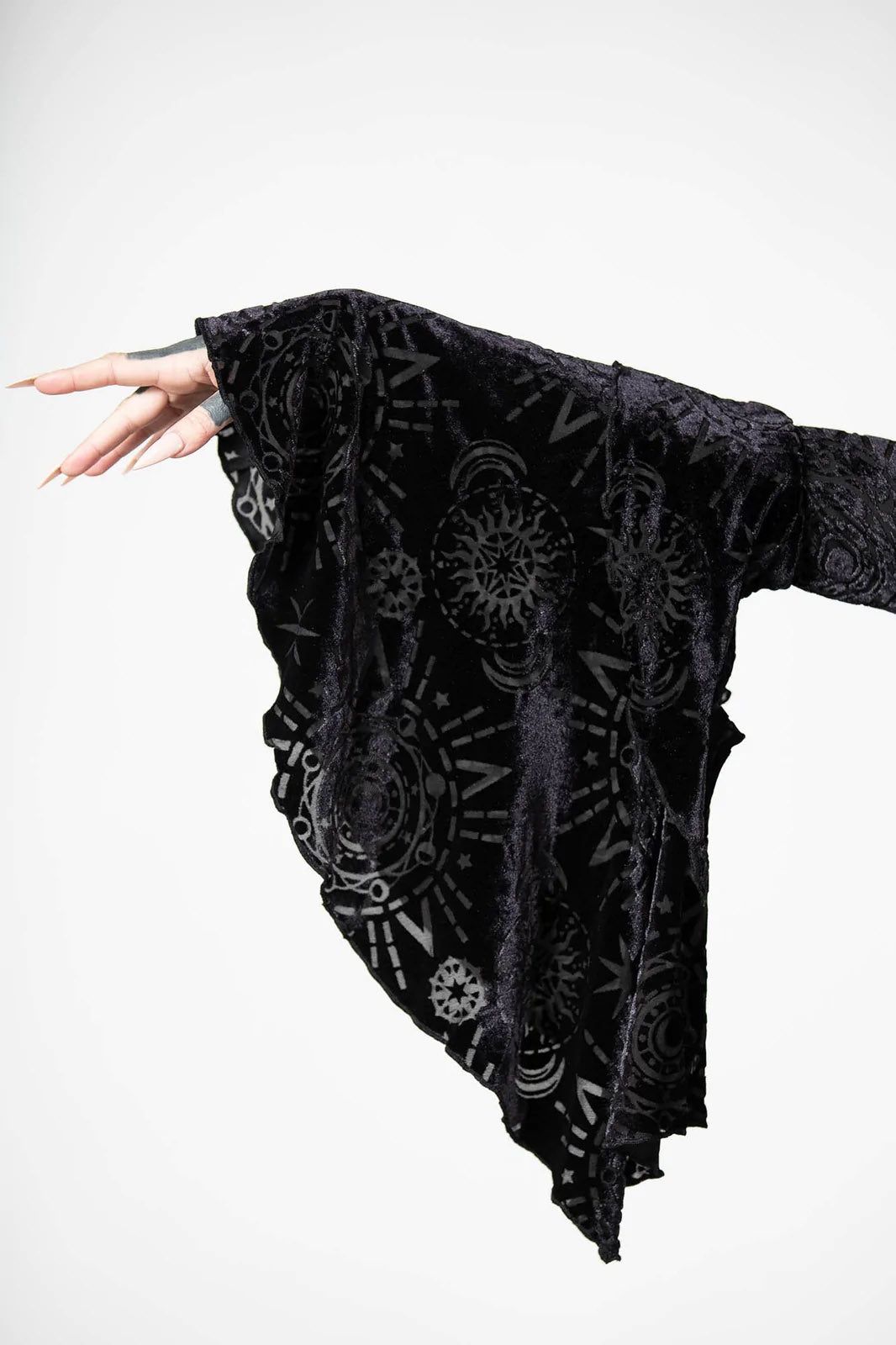 Celestite Long Sleeve Burnout Dress sold by Vampire Freaks product image thumbnail 5