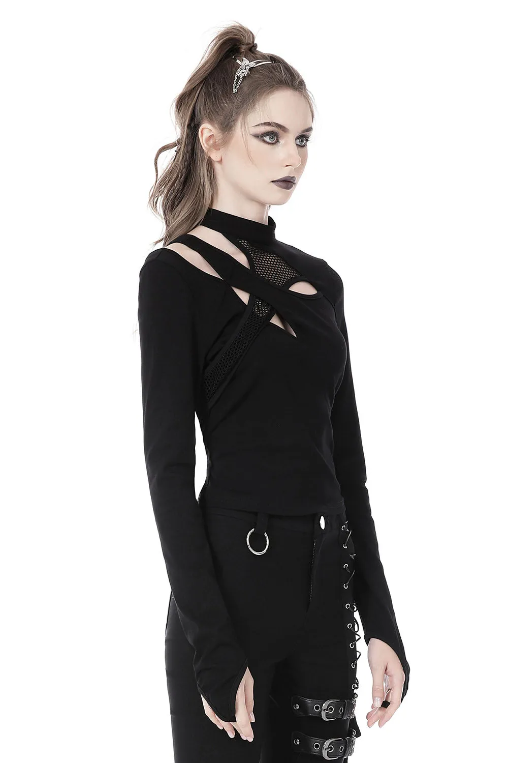 Hallowed Be Thy Name Hollow Out Top sold by Vampire Freaks product image thumbnail 2