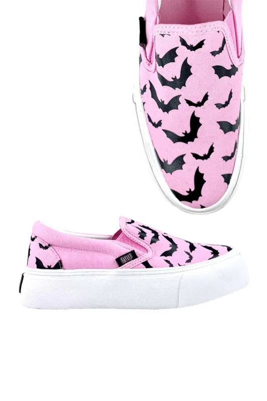 Chill Bat Platform Sneakers [PINK/BLACK] sold by Vampire Freaks