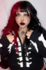 Bony Skeleton Cardigan Zip Up Sweater [BLACK/WHITE] sold by Vampire Freaks