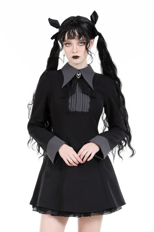 Dark Academia Batwing Collar Dress sold by Vampire Freaks