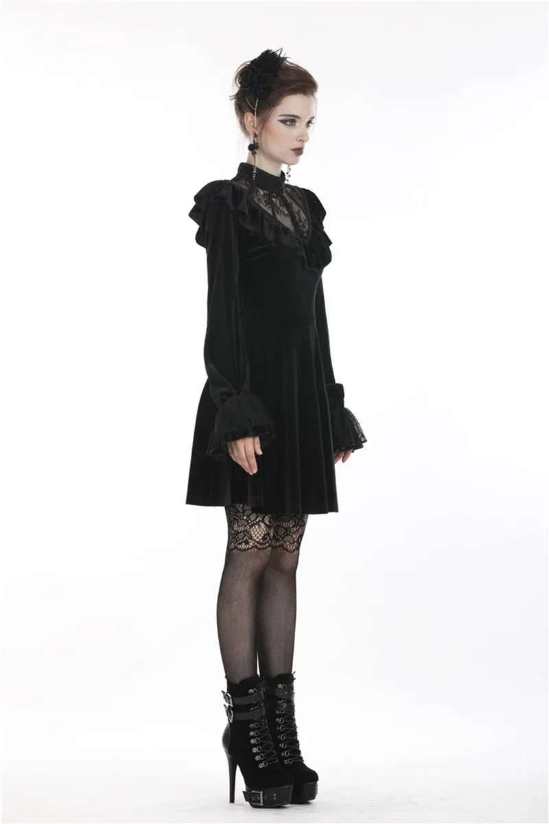 Gatsby Gothic Velvet Midi Dress sold by Vampire Freaks product image thumbnail 3