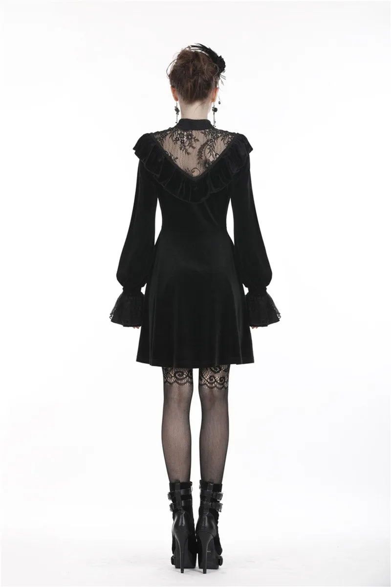 Gatsby Gothic Velvet Midi Dress sold by Vampire Freaks product image thumbnail 4