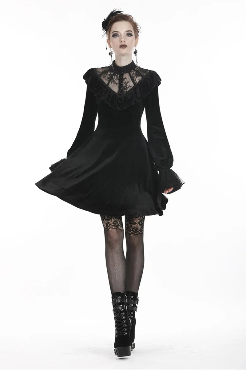 Gatsby Gothic Velvet Midi Dress sold by Vampire Freaks