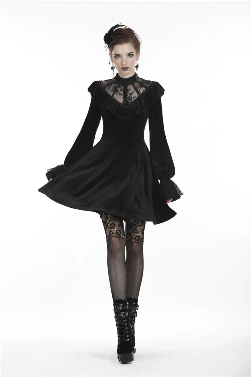Gatsby Gothic Velvet Midi Dress sold by Vampire Freaks product image thumbnail 2