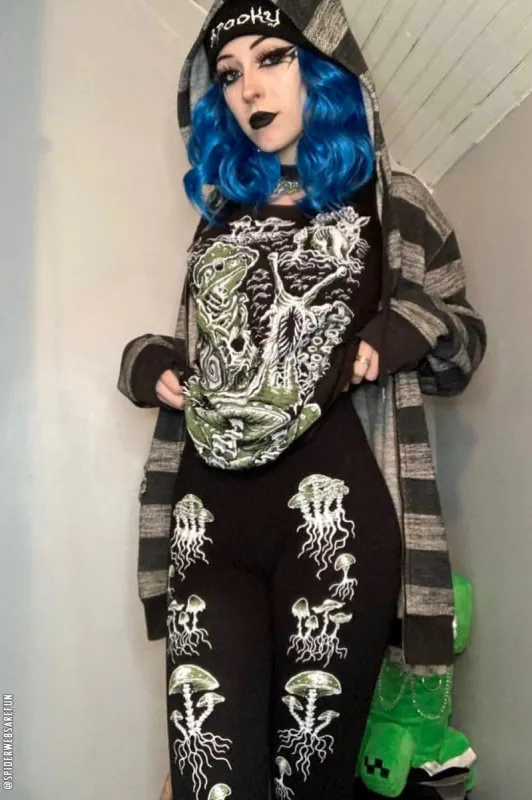 Morbid Mushroom Leggings sold by Vampire Freaks