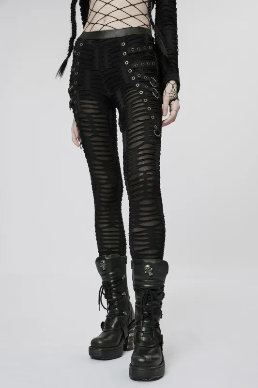 Living Dead Distressed Leggings sold by Vampire Freaks
