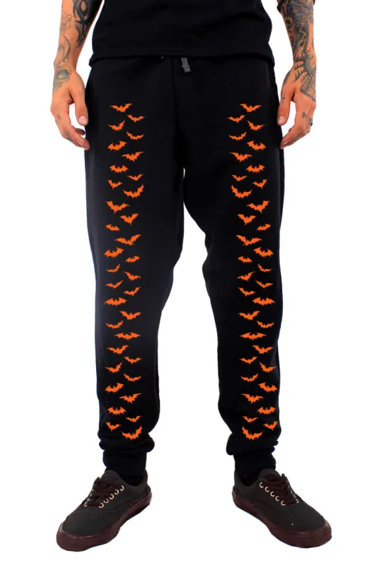 Bat Joggers [PUMPKIN ORANGE] [UNISEX] sold by Vampire Freaks