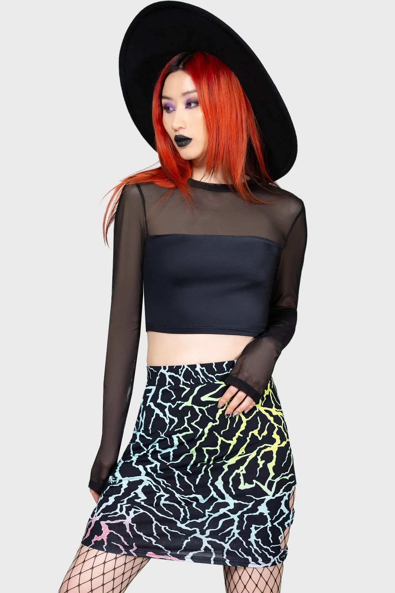 Ghoul Sweat Crop Top sold by Vampire Freaks