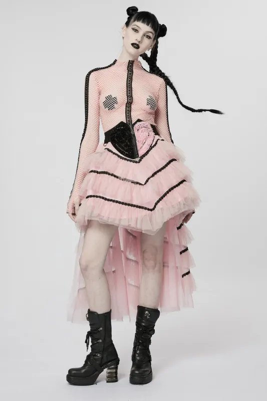 Pink Death Tulle Skirt [PINK] sold by Vampire Freaks