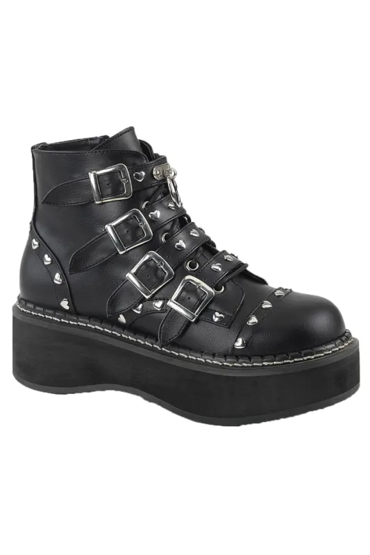 Heathen Heart Boots EMILY-315 [Black Vegan Leather] sold by Vampire Freaks