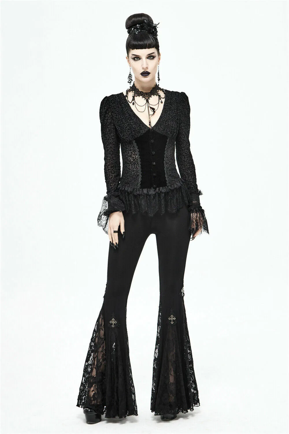 Vampiren Gothic Bell Bottoms sold by Vampire Freaks product image thumbnail 2