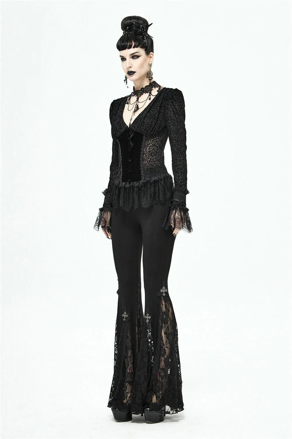 Vampiren Gothic Bell Bottoms sold by Vampire Freaks product image thumbnail 3