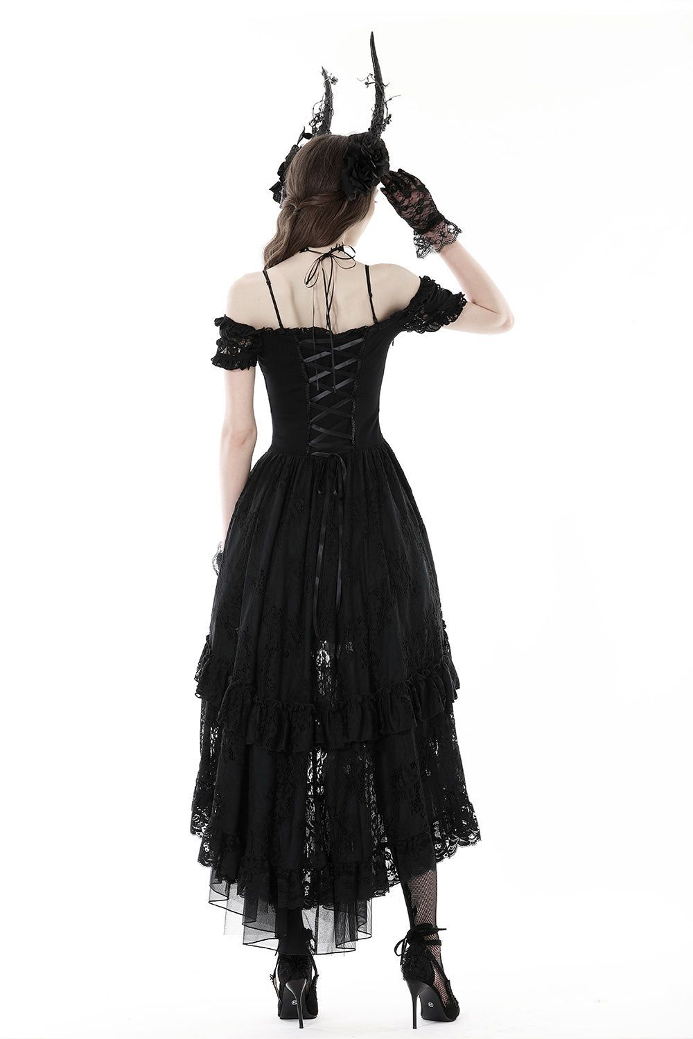 Romantic Ruffles High Low Dress sold by Vampire Freaks product image thumbnail 3