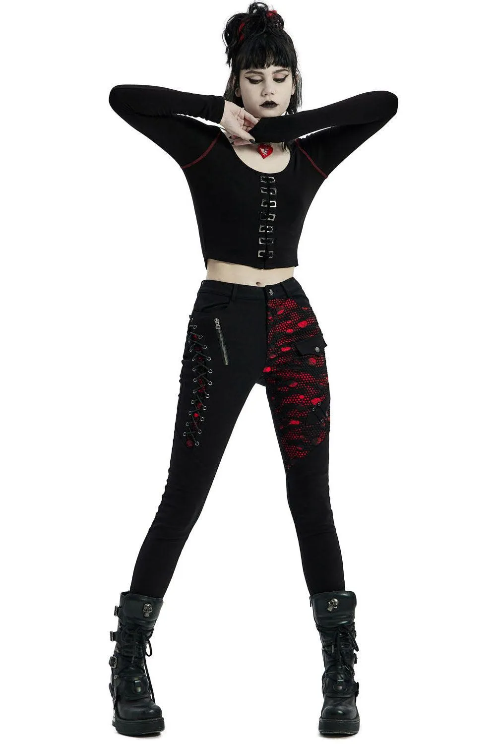 Blood Dark Denim Pants sold by Vampire Freaks