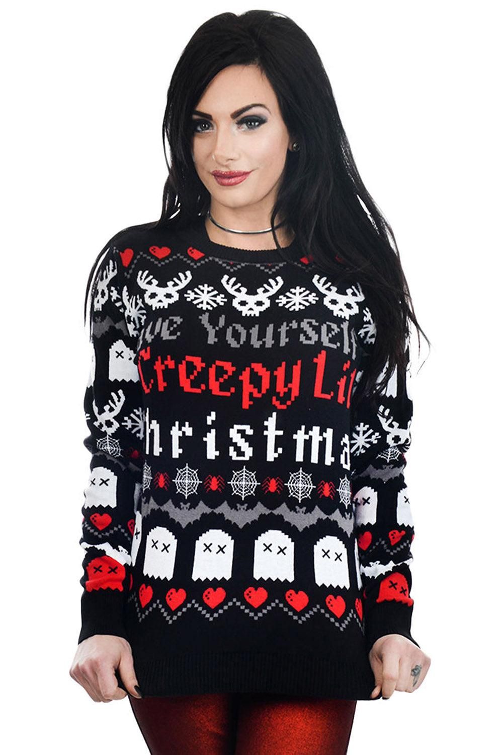 Creepy Lil Christmas Knit Sweater sold by Vampire Freaks product image thumbnail 4