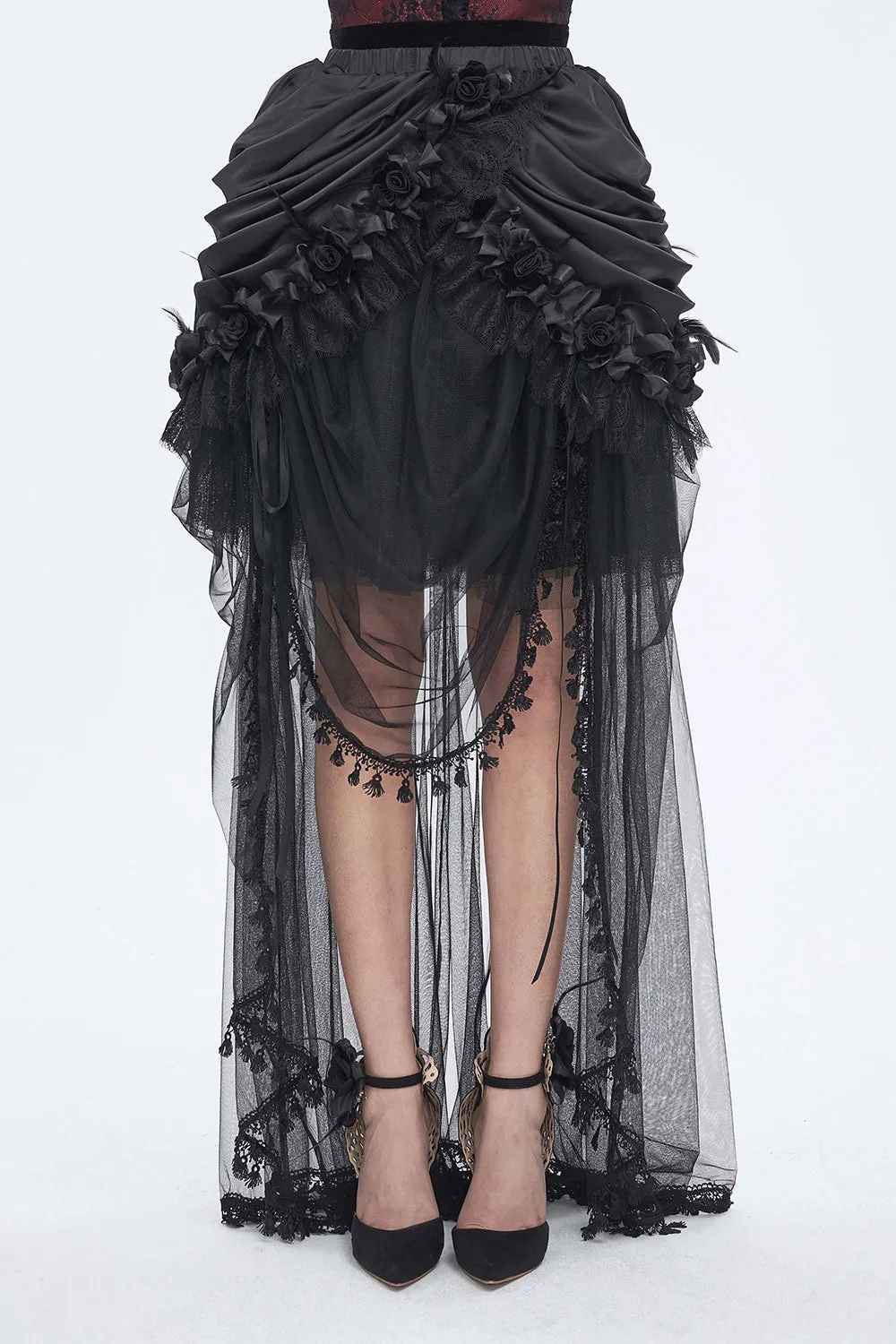 Antoinette Gothic Bustle Skirt with Train sold by Vampire Freaks product image thumbnail 2