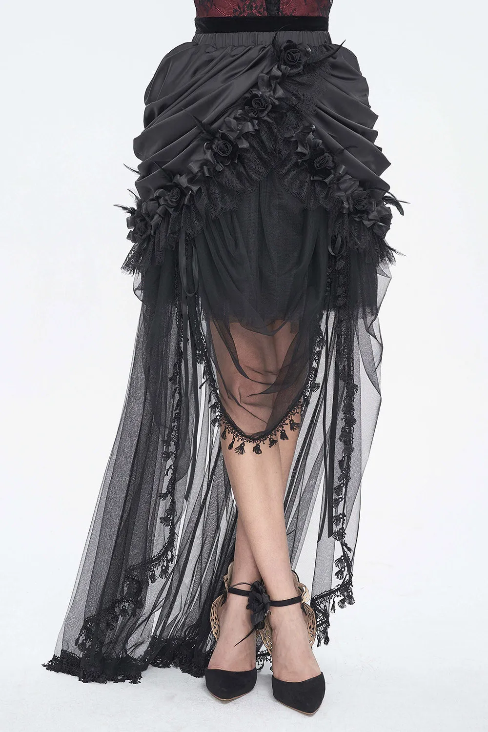 Antoinette Gothic Bustle Skirt with Train sold by Vampire Freaks product image thumbnail 5