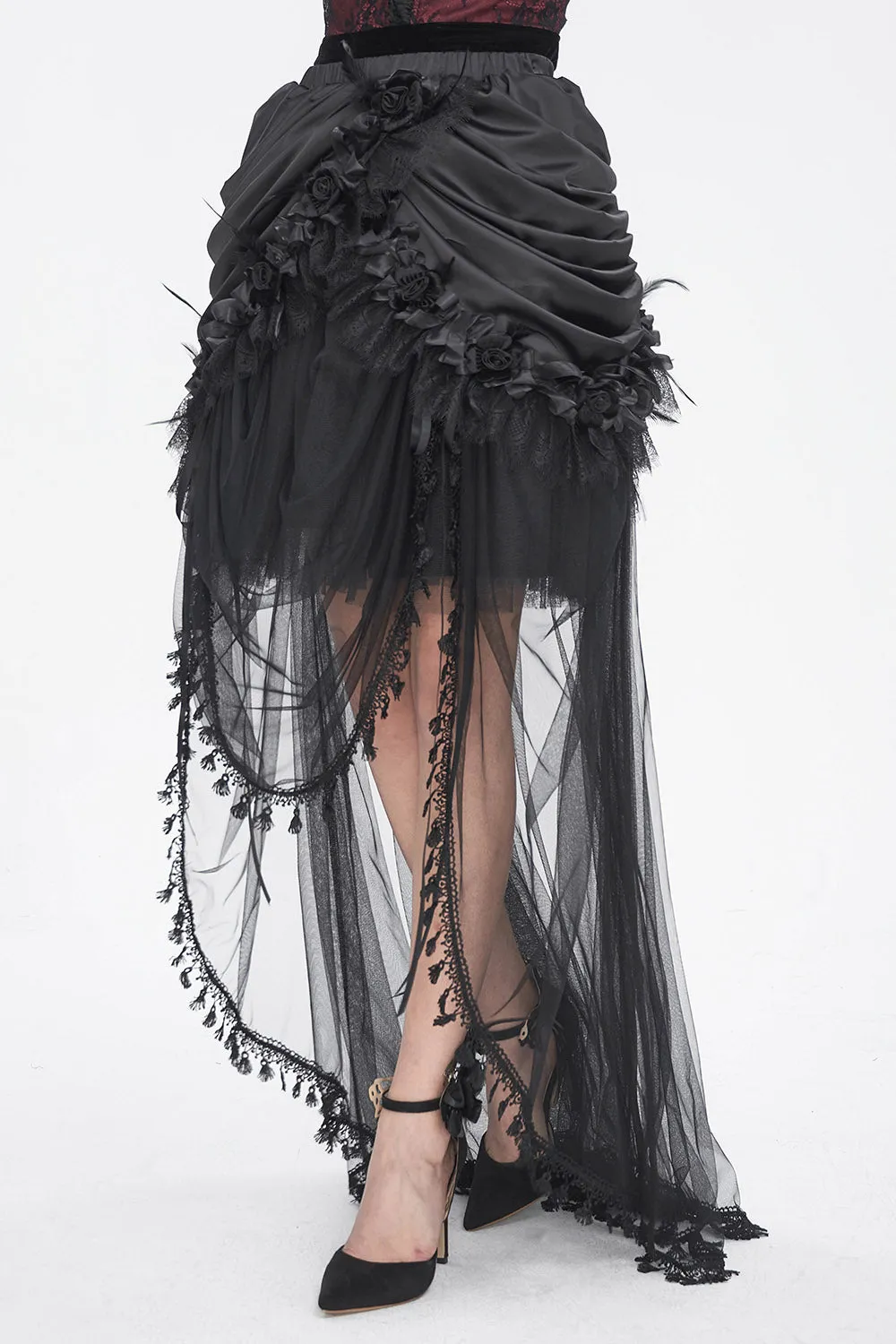 Antoinette Gothic Bustle Skirt with Train sold by Vampire Freaks product image thumbnail 3