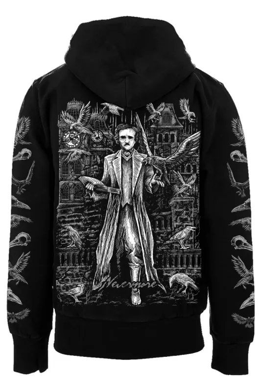 Edgar Allan Poe Hoodie [Zipper or Pullover] sold by Vampire Freaks