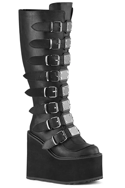 Slayeress Buckle Wide-Calf Boots [Swing-815WC Platforms] sold by Vampire Freaks
