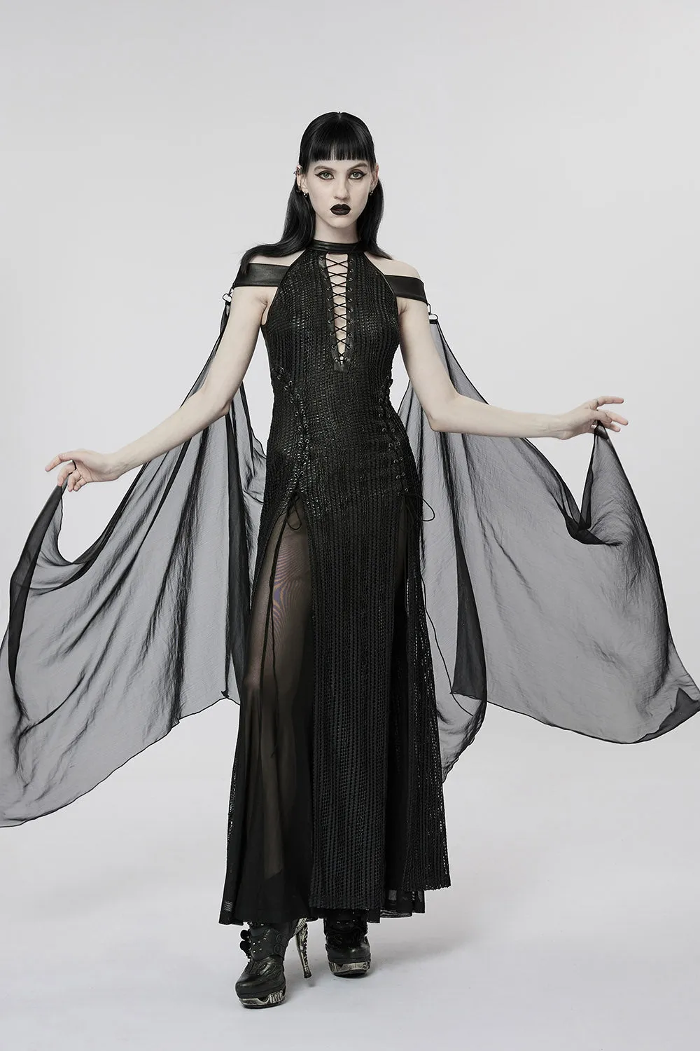 Medusa's Gaze Leg Slit Dress sold by Vampire Freaks product image thumbnail 2