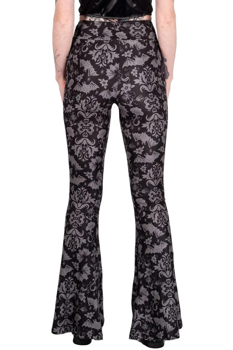 Victorian Damask Bat Hellz Bellz Bell Bottoms sold by Vampire Freaks product image thumbnail 5