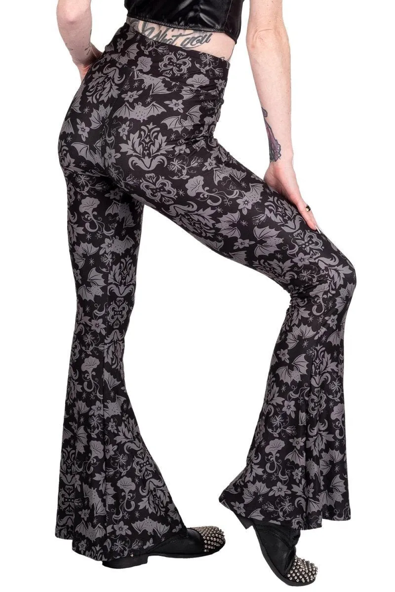 Victorian Damask Bat Hellz Bellz Bell Bottoms sold by Vampire Freaks product image thumbnail 4