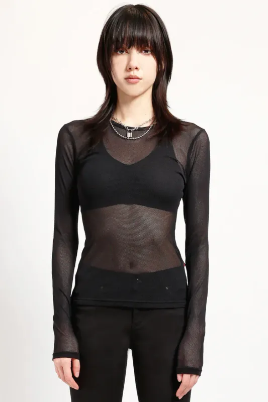 Tripp Ladies Long Sleeve Fishnet Shirt sold by Vampire Freaks