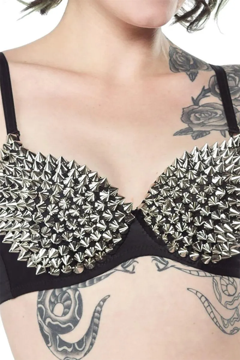 Cone Stud Bra sold by Vampire Freaks product image thumbnail 3