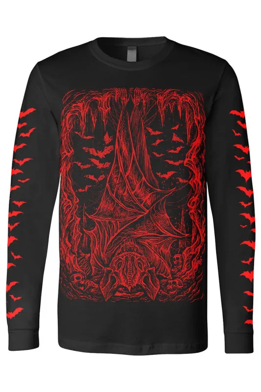 Bat Cave Tee [BLOOD RED] [Multiple Styles Available] sold by Vampire Freaks